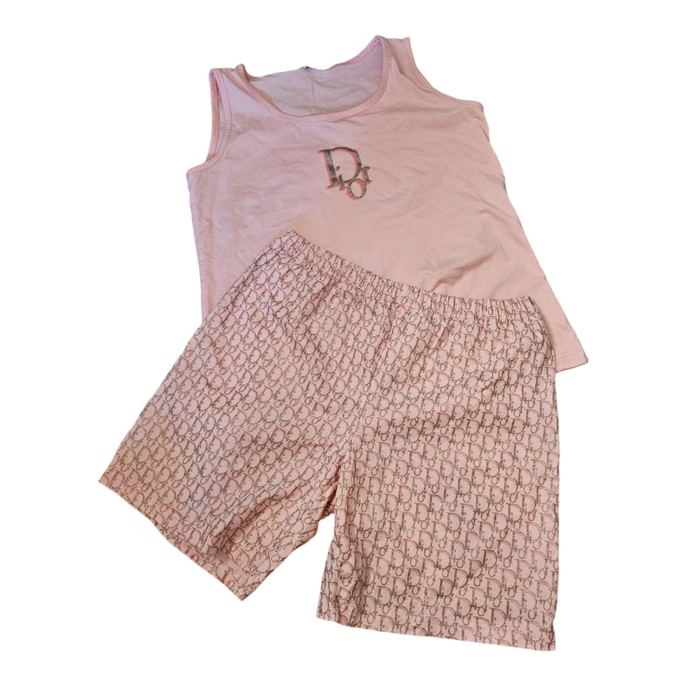 Dior Pink Shorts and Tank Top